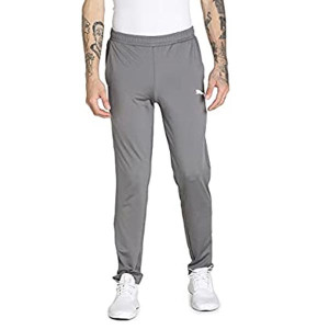 Men's Knitted Poly Cotton Grey Milange & Blue Terry Tracksuit